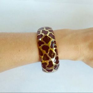 Gold & Black Giraffe print Bracelet